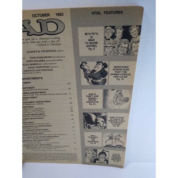 MAD Magazine Oct 1982 #234 Mash Death Wish Charles Bronson 20/20 Barbara Walters - Picture 3 of 8